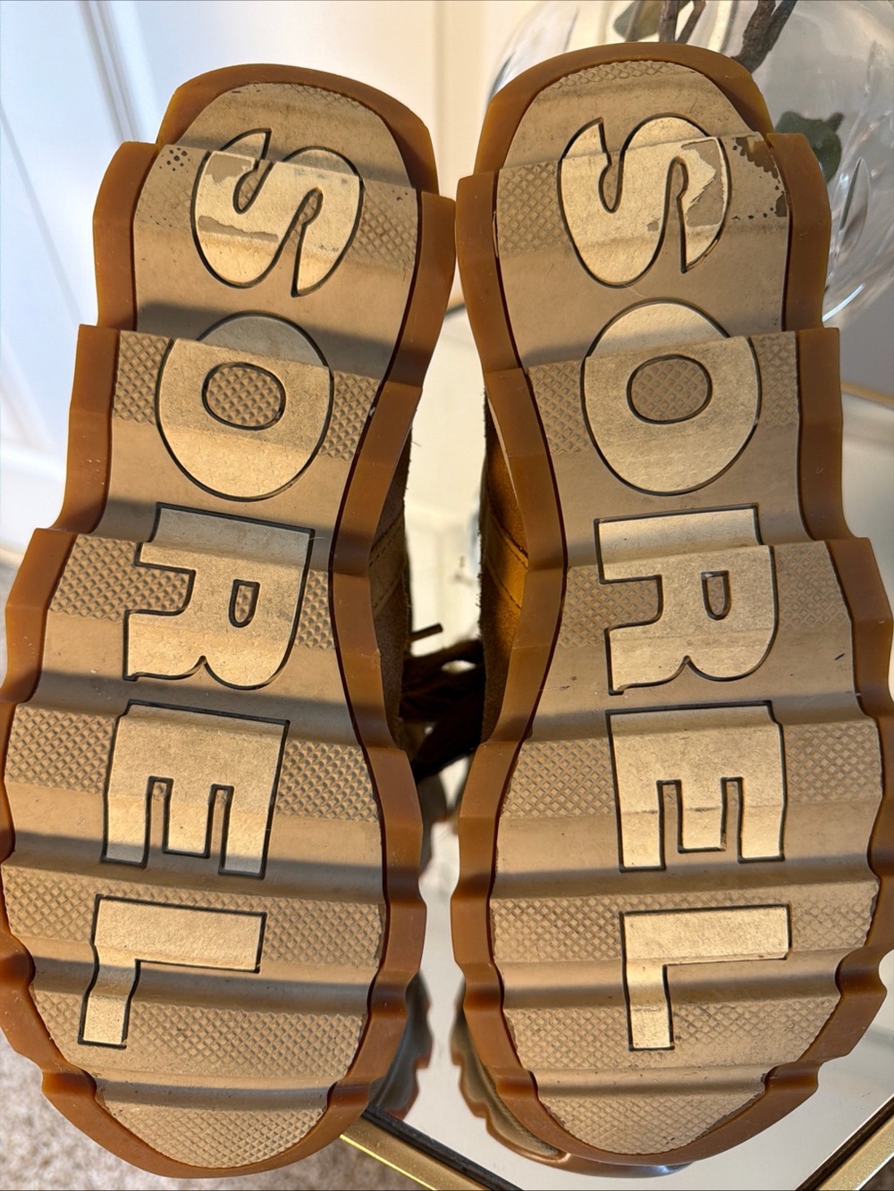 Sorel WATERPROOF Women's Tan Suede Lace-Up hiking walking Boot 7.5 - Picture 9 of 9